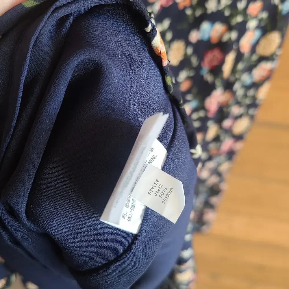 J. Crew Mercantile Floral Dress Tank Top Vintage Navy 2 Boho Cottagecore Preppy